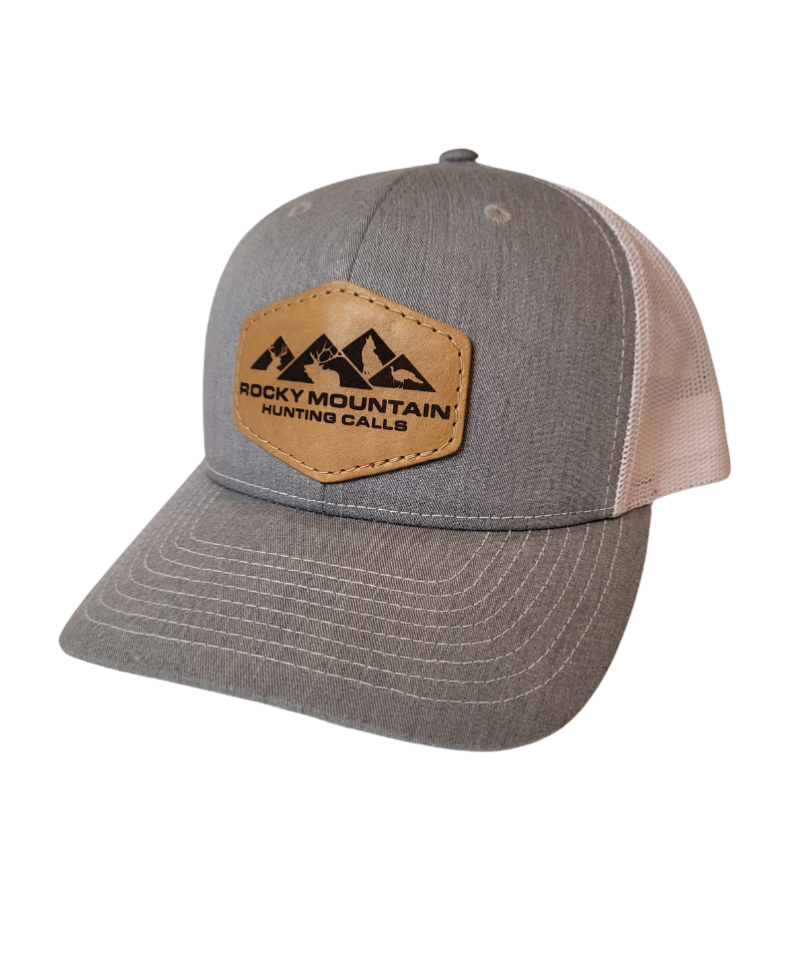 Heather Grey/White Leather Patch Hat Richardson 112