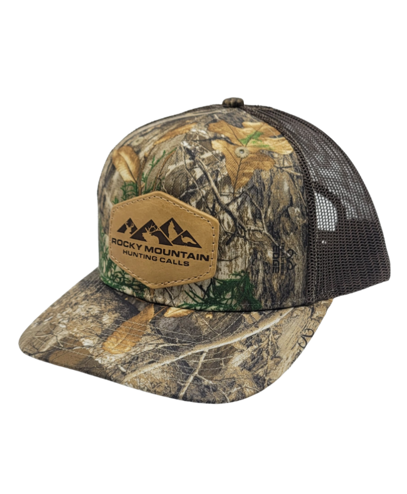 Realtree Edge and Brown Leather Patch Hat Richardson 112